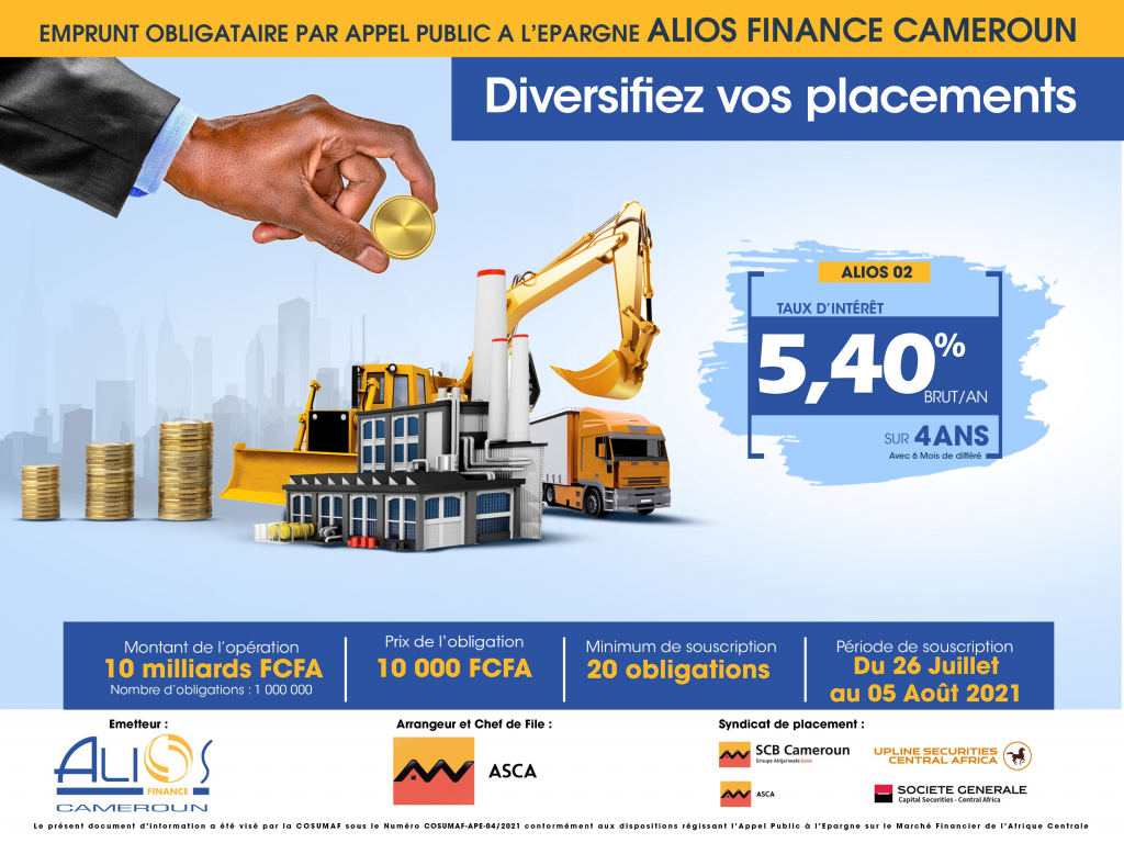 Emprunt obligataire par appel public à l'épargne d'ALIOS FINANCE