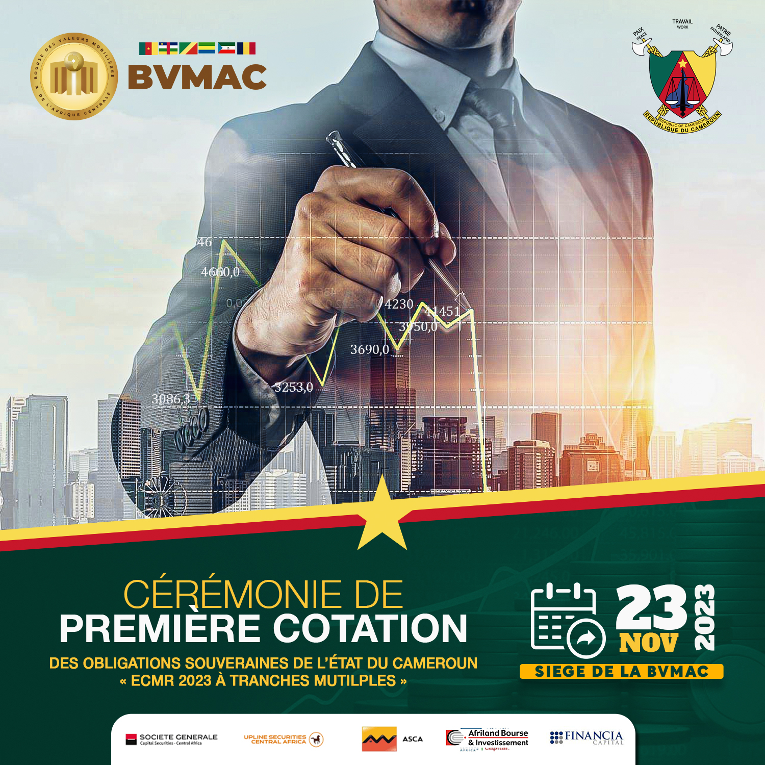 Cérémonie de Première Cotation de l'emprunt obligataire de l'État du